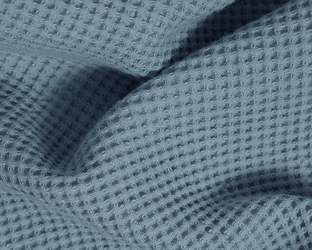 Cariloha Marine Blue Viscose and Turkish Cotton Blend Small/Medium Women’s Waffle Knit Robe-1