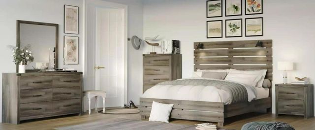 New Classic® Home Furnishings Misty Lodge Greige Full Panel Bed-1