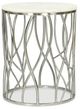 Riverside Furniture Ulysses Marble Round Side Table with Metal Base-0