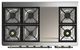 Ilve® Majestic III 48" Antique White Pro Style Dual Fuel Liquid Propane Range with Triple Glass Door and Burnished Trim-3