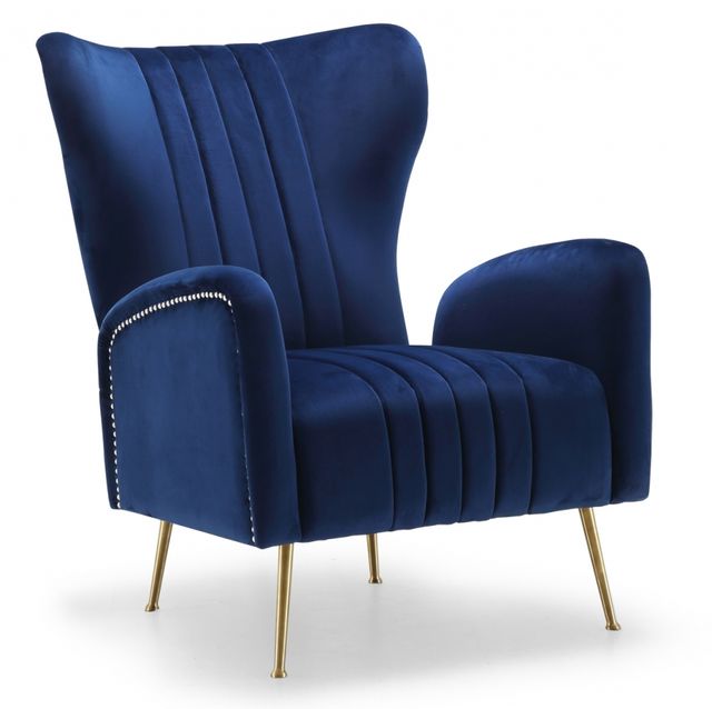 Meridian Furniture Blair Navy Velvet Chair-0