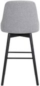Armen Living Sicily Black/Gray Upholstered Swivel Bar Stool-4