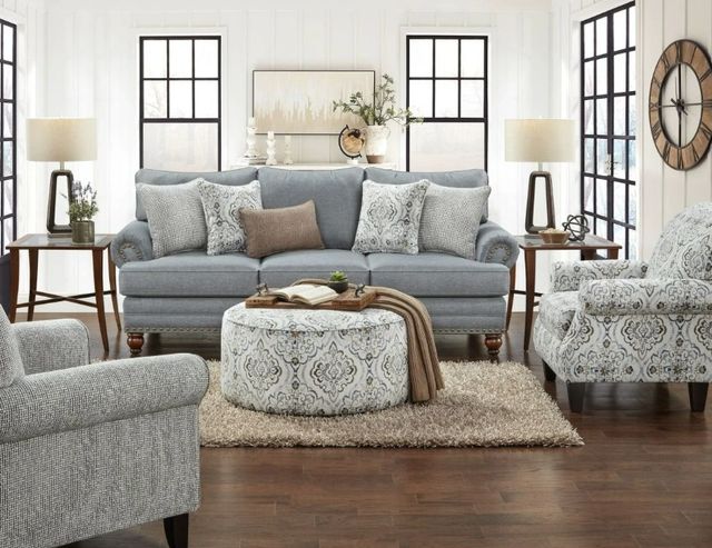 Fusion Furniture Dayle Indigo Gray Accent Chair-1