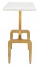 Zuo® Modern Clement White Marble Side Table with Gold Base-2