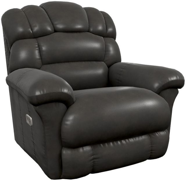 La-Z-Boy® Randell Dark Chocolate Leather Power Rocking Recliner with Headrest-0