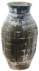 Currey & Company Ragusa Antique White/Blue Drip Large Urn-1