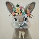 Classy Living Flower Head Rabbit Wall Art-0