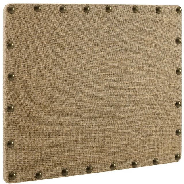 Linon Burlap Brown Corkboard -1