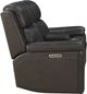 BarcaLounger® Leon Matteo Smokey Gray Leather Power Reclining Loveseat-3
