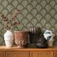 TOV Furniture Visha Scalloped Distressed Cream Terracotta Decorative Vase-1
