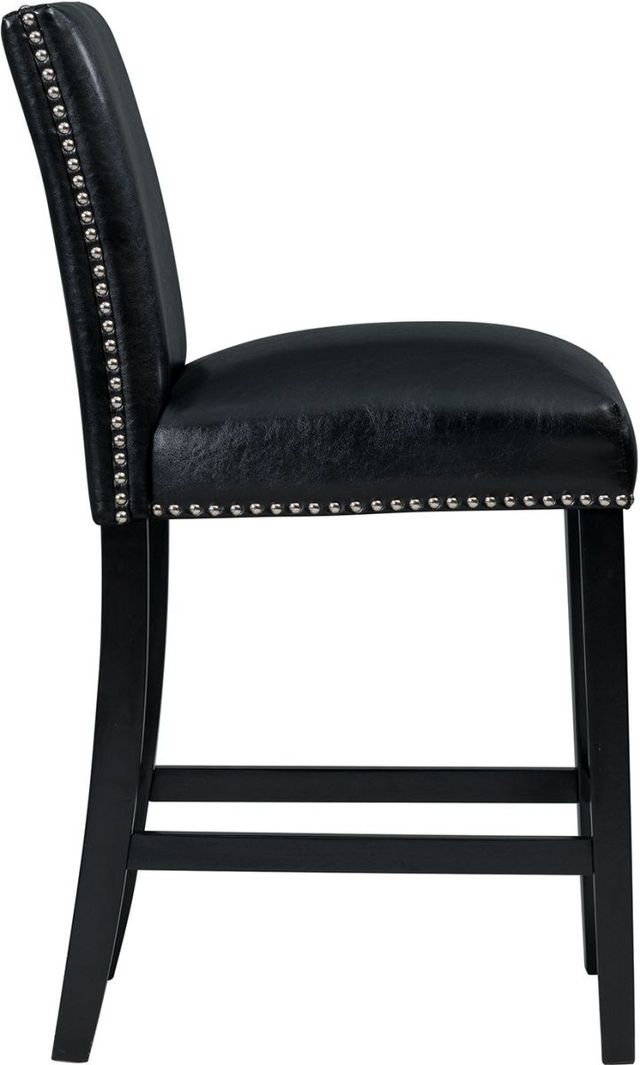 Elements International Meridian Black Counter Side Chair-2