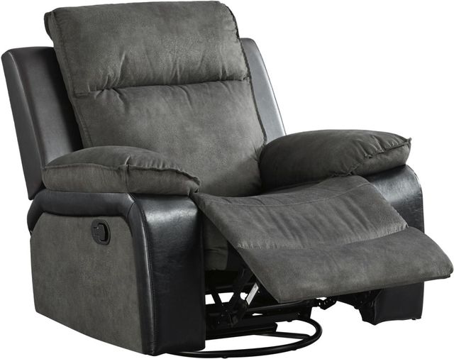 Signature Design by Ashley® Woodsway Gray Swivel Glider Recliner-2