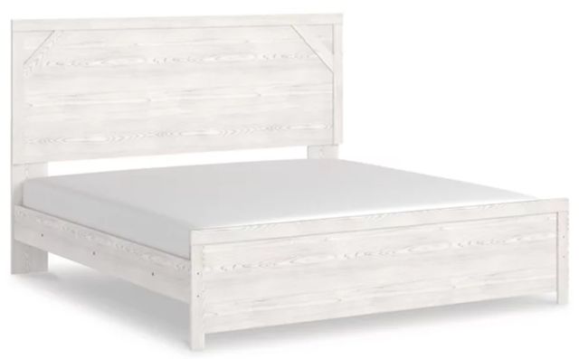 Signature Design by Ashley® Gerridan 5-Piece Gray/White King Panel Bed Set-1