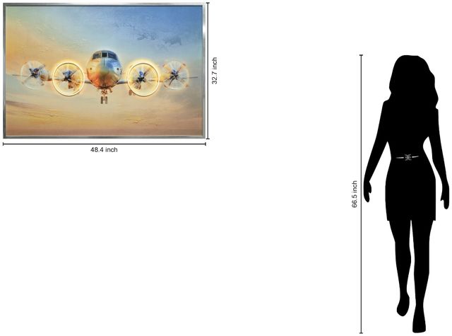 Classy Living Luminous Aviation Glow LED in Frame Wall Art-2