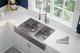 Elkay Crosstown® Polished Satin 35-7/8" x 20-1/4" x 9" Equal Double Bowl Farmhouse Sink with Aqua Divide-3
