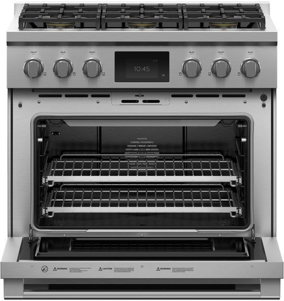 Fisher & Paykel Series 9 36" Stainless Steel Pro Style Dual Fuel Range-1