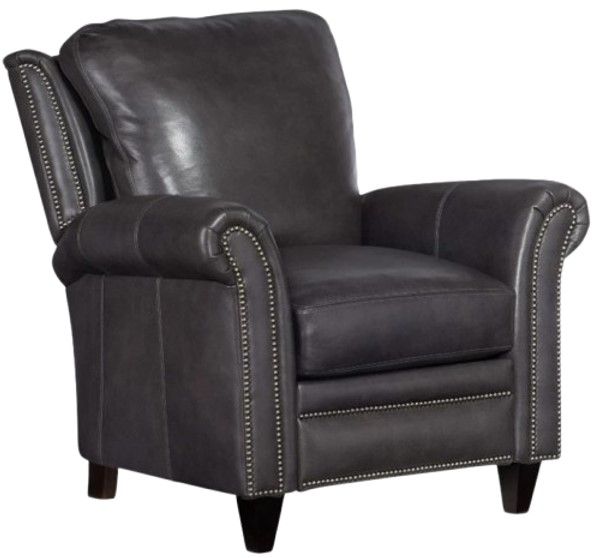 Bradington-Young Richardson Charcoal Manual High Leg Recliner-0