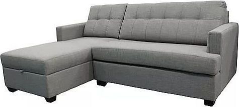 Edgewood Furniture Armani Grey Left-Arm Facing Loveseat Sectional and Chaise-0