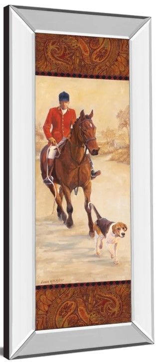 Classy Art On the Hunt I by Linda Wacaster Mirror Framed Wall Art-1