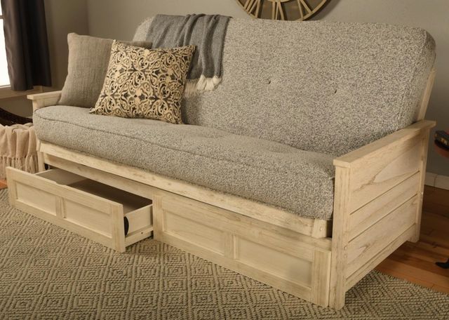 Kodiak Furniture Lexington Canton Gray/Weathered White Full Storage Futon with Mattress-1