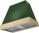 AGA Euclid 36" Cornwall Green Wall Mounted Range Hood with Brushed Brass Trim-0