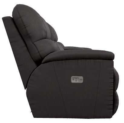 La-Z-Boy® Trouper Walnut Leather Power Reclining Loveseat with Console and Headrest-2