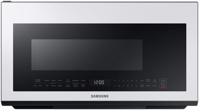 Samsung Bespoke 2.1 Cu. Ft. White Glass Over The Range Microwave-0