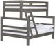 Crate Designs™ Furniture Graphite Twin XL/Queen Offset Ladder End Bunk Bed-0