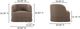 Moe's Home Collection Maren Brown Swivel Chair-2