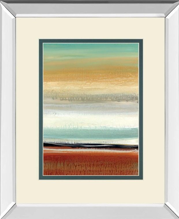 Classy Art Horizon Lines II By Tesla, C  Mirror Framed Wall Art-1