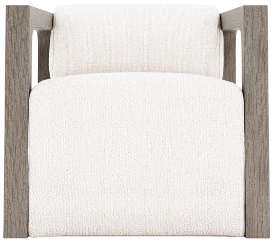 Bernhardt Leilani Bernhardt Exteriors Weathered Teak/White Fabric/Wooden Outdoor Swivel Chair-2