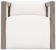 Bernhardt Leilani Bernhardt Exteriors Weathered Teak/White Fabric/Wooden Outdoor Swivel Chair-1