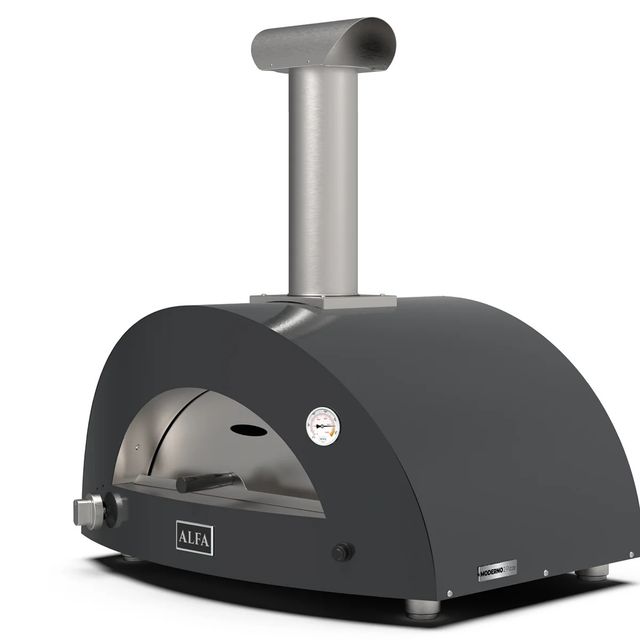 Alfa Moderno 3 Pizze 43" Anthracite Gray Natural Gas Pizza Oven-1