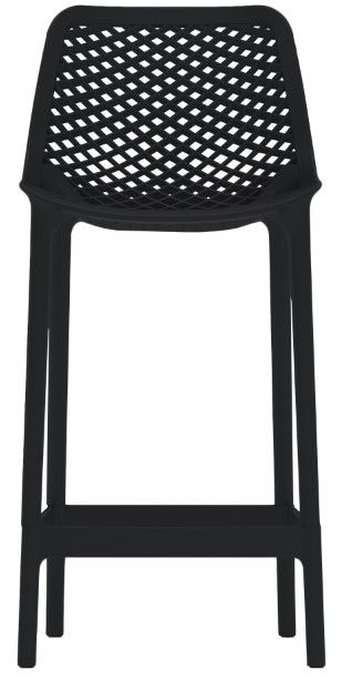 Meridian Furniture Mykonos 4-Piece Black Polypropylene Plastic Outdoor Patio Stool Set-2