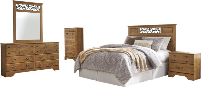 Signature Design by Ashley® Bittersweet 6-Piece Light Brown Queen Panel Bed Set-0