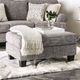 Furniture of America® Pierpont Gray Ottoman-0