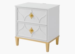 Emma White 2-Drawer Nightstand