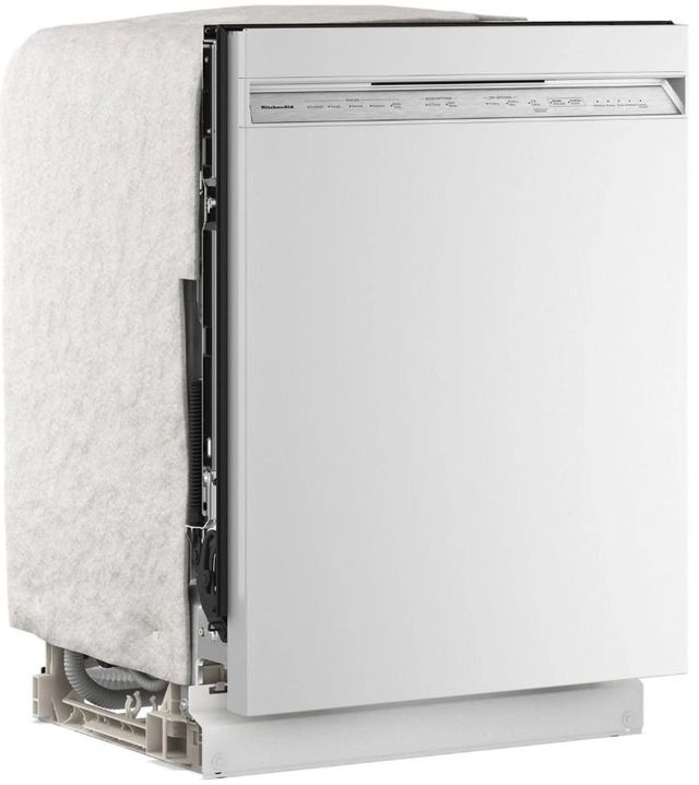 KitchenAid® 24" White Front Control Built-In Dishwasher with Third Level Utensil Rack and 30+ Total Wash Jets-3