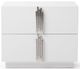 VIG Furniture Modrest Token Stainless Steel/White Nightstand-1