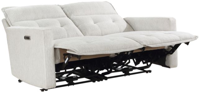 Homelegance® Salida White Double Power Reclining Loveseat with Power Headrests-1