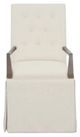Fairfield® Customizable Entree Dining Straight Short Button Back Skirted Arm Chair-1