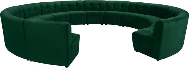 Meridian Furniture Limitless 14-Piece Green Velvet Modular Sectional-2