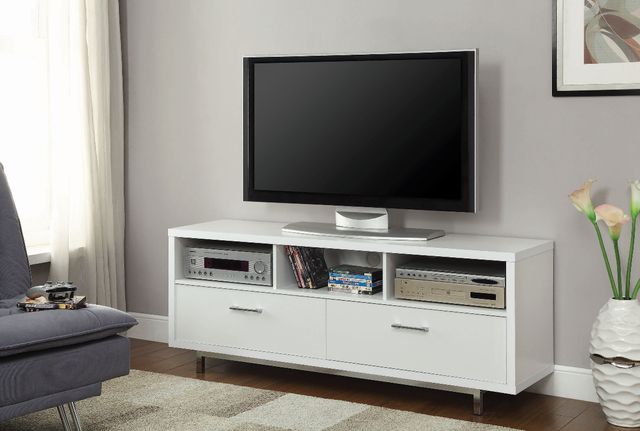 Coaster® Casey White 2-Drawer Rectangular TV Console-1