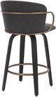 Inspire™ Lawson 2-Piece Ivory/Brown/Aged Gold 26" Swivel Counter Stool -1