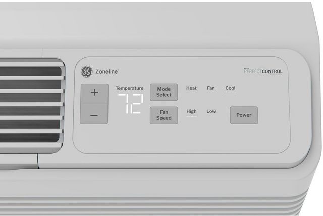 GE Zoneline® 15,000 BTU's Gray White Heat Pump Air Conditioner -3