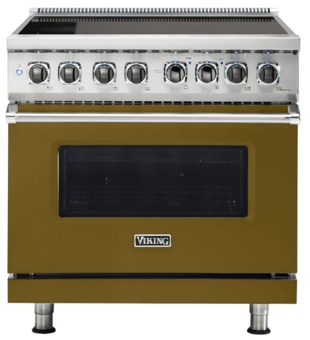 Viking® 5 Series 36'' Antique Bronze Pro Style Induction Range-0