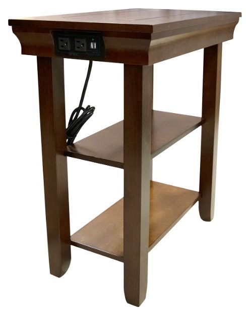 American Wholesale Furniture Jasper Brown Chairside Table-0
