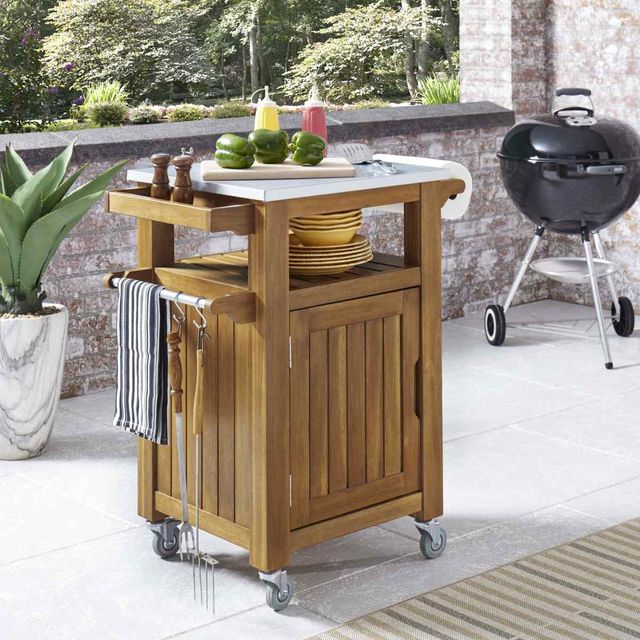 homestyles® Maho Brown Kitchen Cart-3