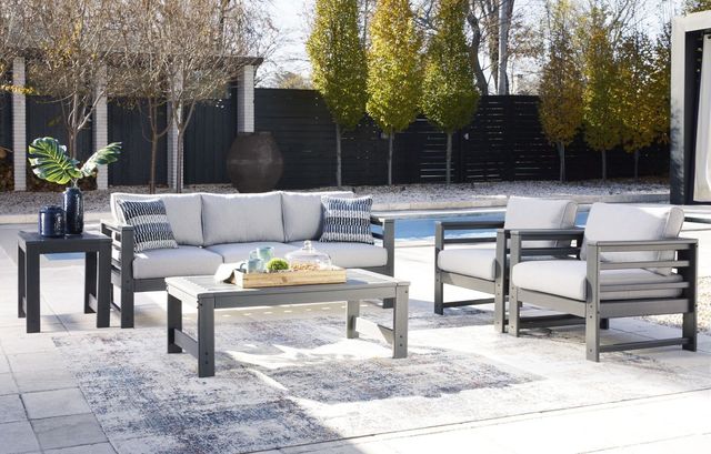 Signature Design by Ashley® Amora Charcoal Gray Outdoor Coffee Table-3