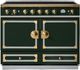 La Cornue CornuFé 90 Albertine 36" Brands Hatch Green Pro Style Induction Range with Brushed Brass Trim-0